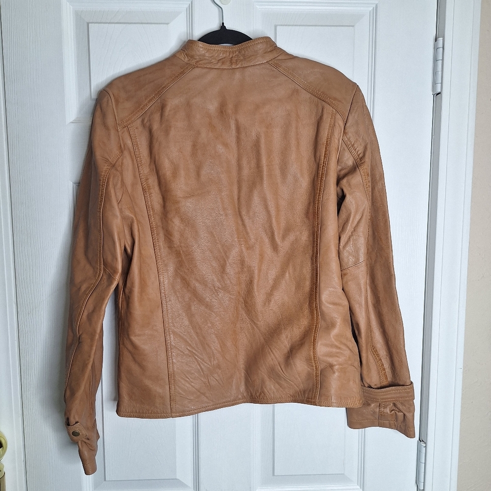 STS Ranchwear Tan Leather Moto Jacket - Picture 4 of 6
